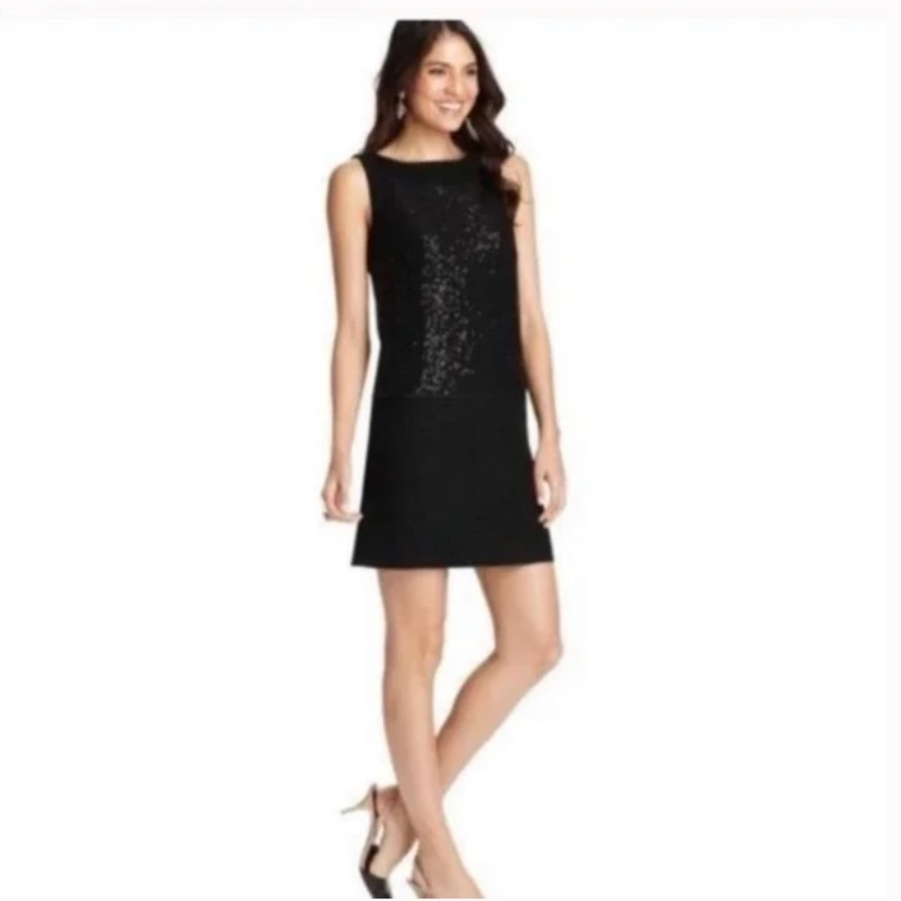 Ann Taylor Loft Wool Blend Sequin Dress